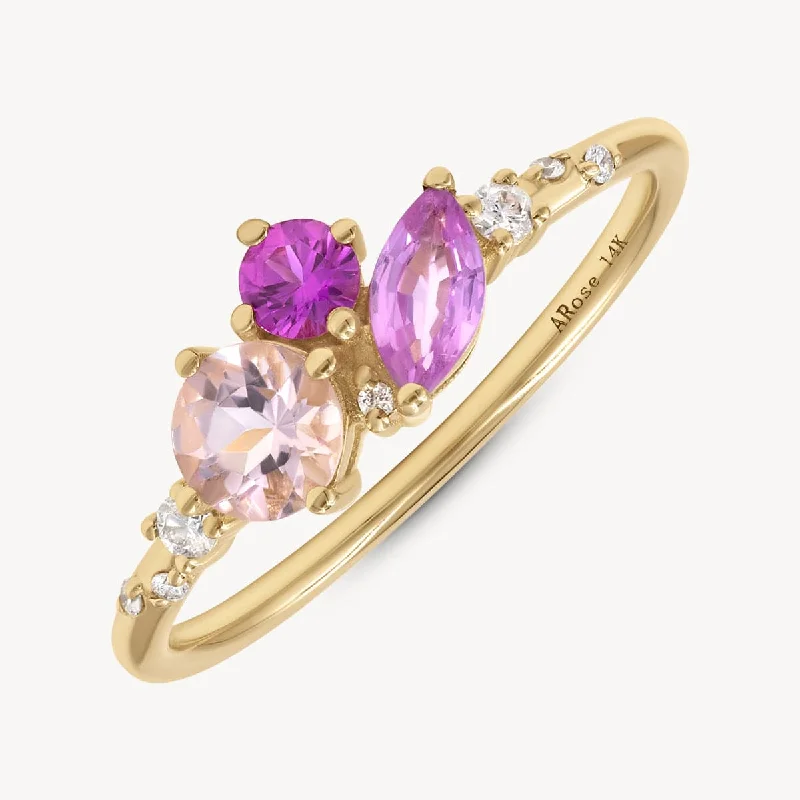 Limited-Stock Jewelry Sale – Once It's Gone, It's Gone Pink Ocean Starry Cluster Ring