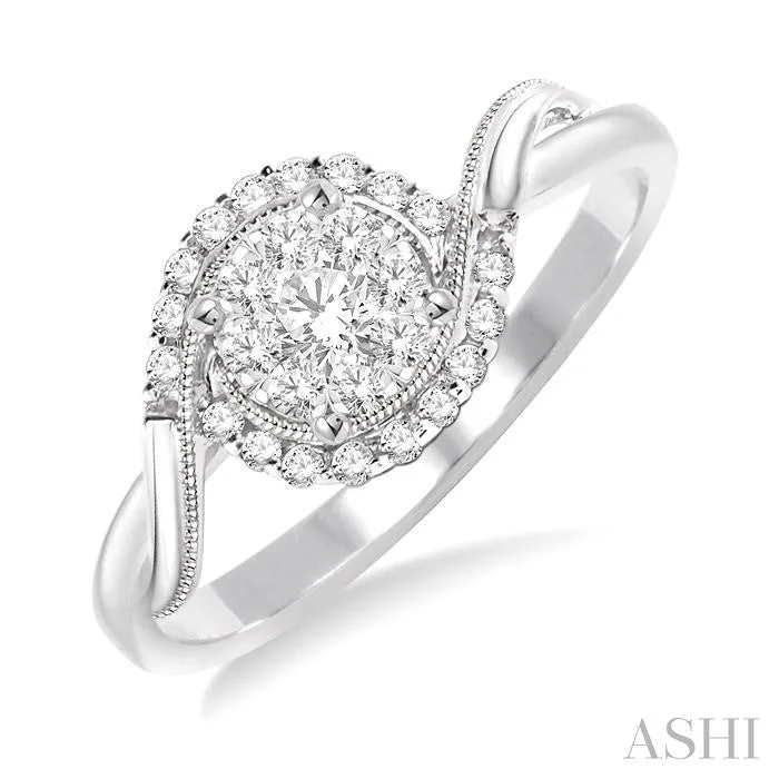 Jewelry Clearance Sale – Final Reductions ROUND SHAPE HALO LOVEBRIGHT DIAMOND ENGAGEMENT RING