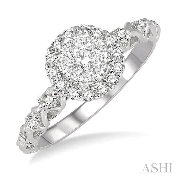 Buy More, Save More – Special Jewelry Discounts ROUND SHAPE HALO LOVEBRIGHT DIAMOND ENGAGEMENT RING
