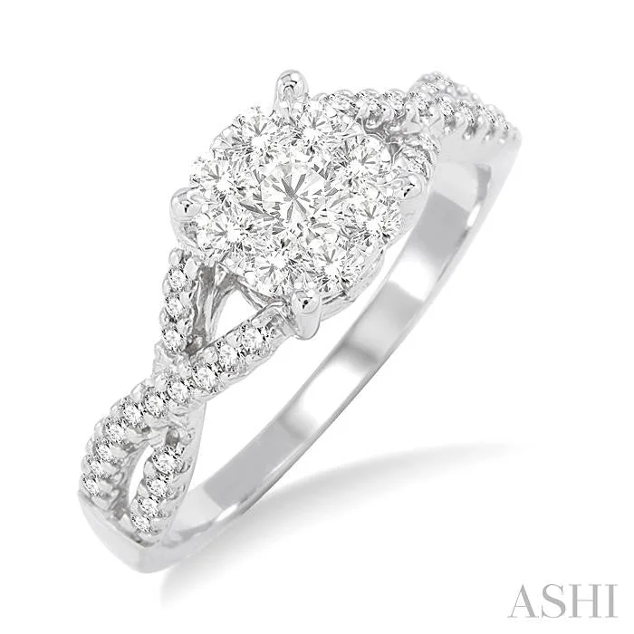 Flash Sale On Stunning Jewelry – Don't Miss Out ROUND SHAPE LOVEBRIGHT DIAMOND ENGAGEMENT RING