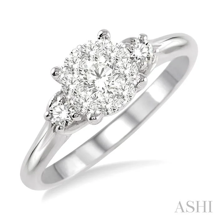 Elegant Jewelry Pieces At Unbelievable Prices ROUND SHAPE LOVEBRIGHT DIAMOND ENGAGEMENT RING