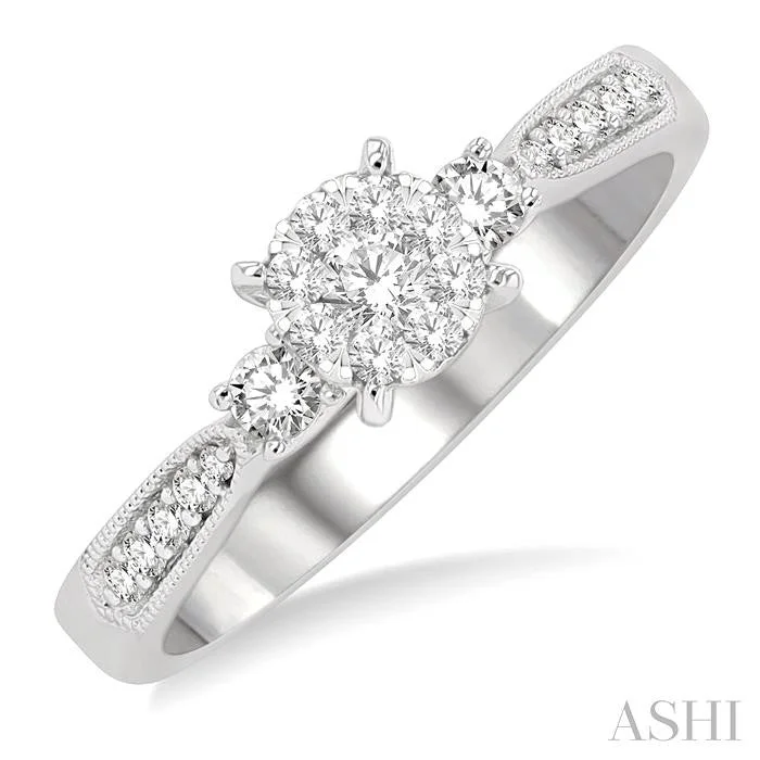 Timeless Jewelry At Special Discount Rates ROUND SHAPE LOVEBRIGHT DIAMOND ENGAGEMENT RING