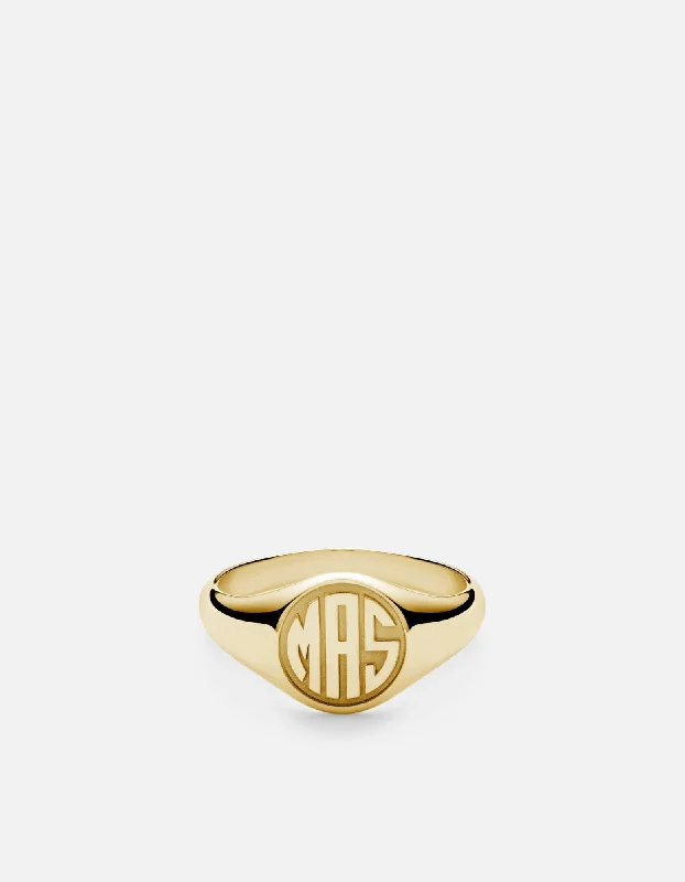 Modern Jewelry At Exclusive Discounts – Shop Today Signet Ring, 14k Gold/3 Letter