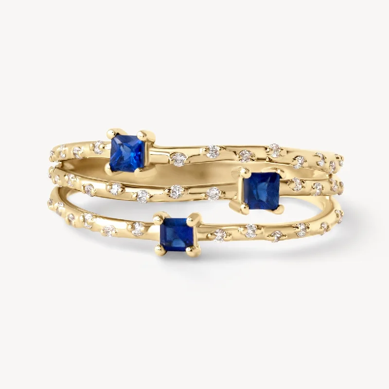 Buy More, Save More – Special Jewelry Discounts Starry Sapphire Triple Band