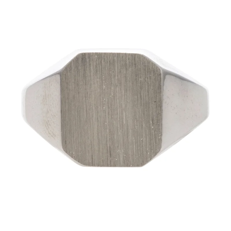 Last Chance To Grab Your Favorite Jewelry At A Discount Sterling Silver 12x11mm Octagonal Signet Ring