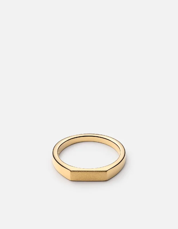 Limited-Stock Jewelry Clearance – Grab Your Favorites Now Thin Geo Ring, 14k Gold