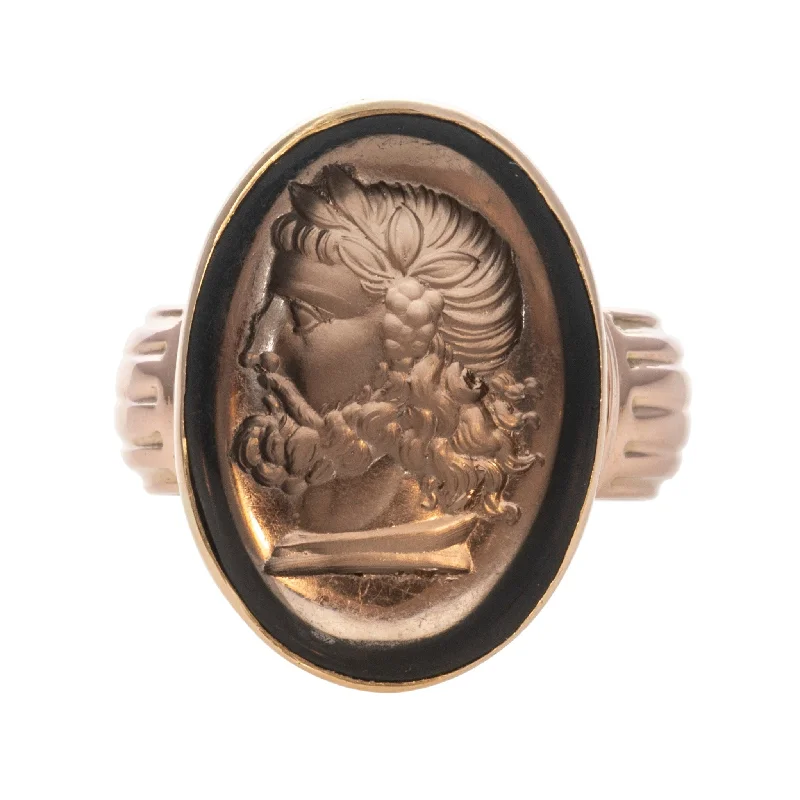 Exclusive Online Jewelry Sale – Don't Wait Victorian Smoky Quartz Intaglio 14K Gold Ring