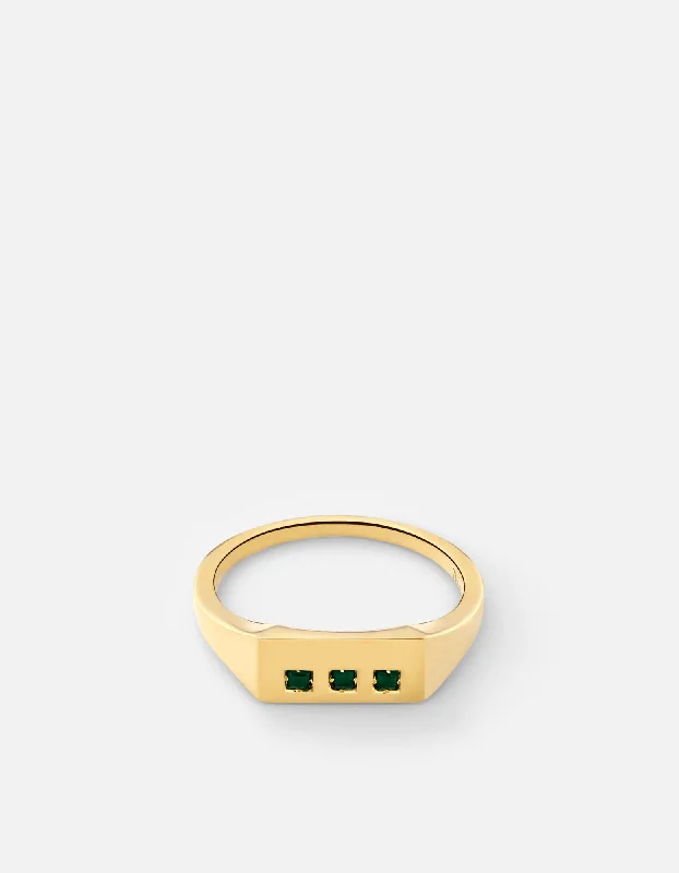 Grab Your Favorite Jewelry At The Lowest Prices Virgil Agate Ring, Gold Vermeil