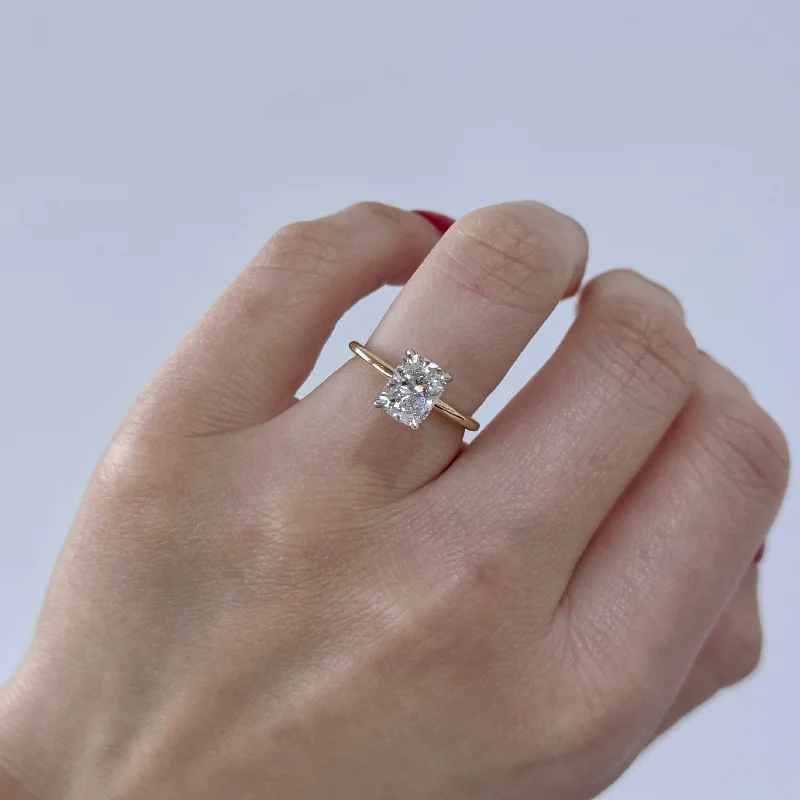 Huge Savings On Timeless Jewelry Collections 1.51 Carat Lab Cushion Engagement Ring with Hidden Halo Huge Savings On Timeless Jewelry Collections 1.51 Carat Lab Cushion Engagement Ring with Hidden Halo