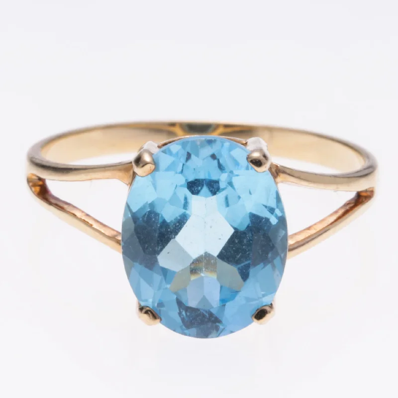Your Perfect Accessory At The Perfect Price 10K Yellow Gold Blue Topaz Ring | 4.82ct | SZ 7.75 Your Perfect Accessory At The Perfect Price 10K Yellow Gold Blue Topaz Ring | 4.82ct | SZ 7.75