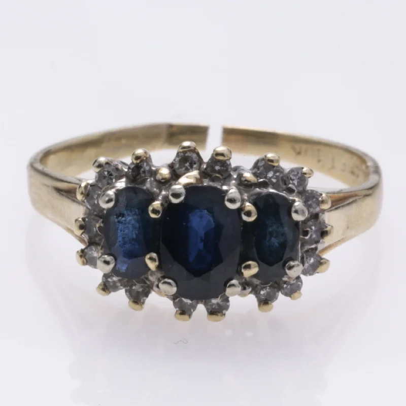 Get Ready To Sparkle – Special Jewelry Discounts 10k Yellow Gold Sapphire and Diamond Ring | 0.95ct, 0.18ctw | SZ 6.5 Get Ready To Sparkle – Special Jewelry Discounts 10k Yellow Gold Sapphire and Diamond Ring | 0.95ct, 0.18ctw | SZ 6.5