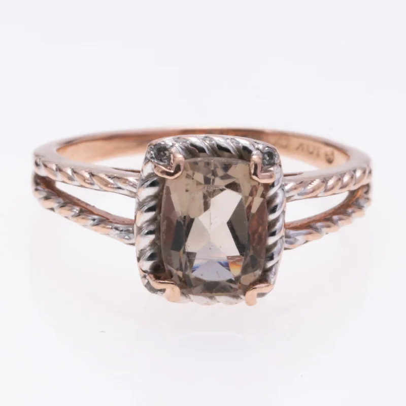 Flash Sale On Stunning Jewelry – Limited Stock Available 10K Yellow Gold Smoky Quartz and Diamond Ring | 1.30ctw, 0.04ctw | SZ 6.5 Flash Sale On Stunning Jewelry – Limited Stock Available 10K Yellow Gold Smoky Quartz and Diamond Ring | 1.30ctw, 0.04ctw | SZ 6.5