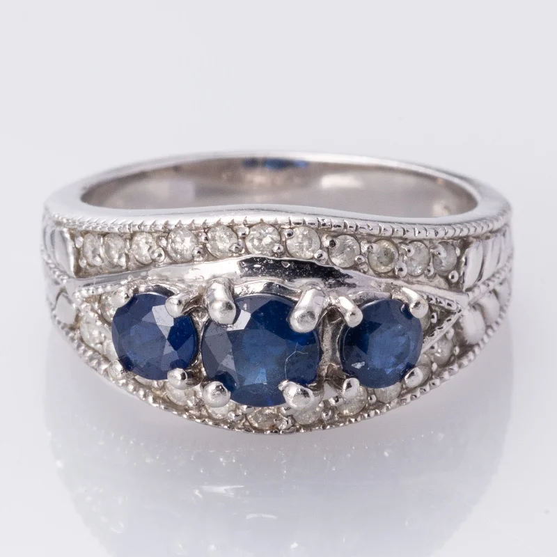 Limited-Stock Jewelry Sale – Once It's Gone, It's Gone 14K Sapphire and Diamond Ring | 1.01ctw, 0.26ctw | SZ 6 | Limited-Stock Jewelry Sale – Once It's Gone, It's Gone 14K Sapphire and Diamond Ring | 1.01ctw, 0.26ctw | SZ 6 |