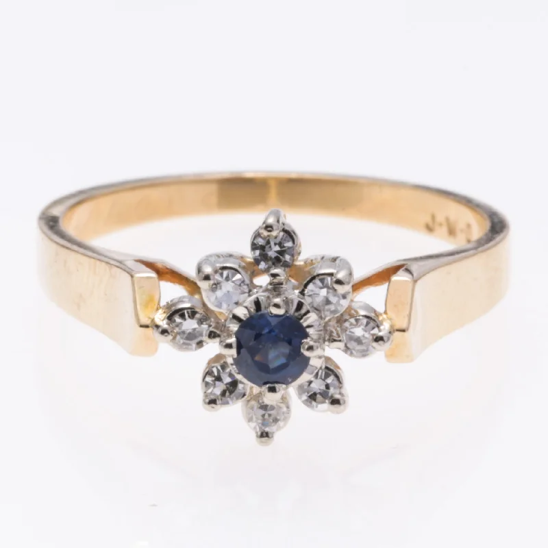 Flash Sale On Exquisite Jewelry – Don't Miss Out 14K Yellow Gold Sapphire and Diamond Ring | 0.05ct, 0.135ctw | SZ 6.5 Flash Sale On Exquisite Jewelry – Don't Miss Out 14K Yellow Gold Sapphire and Diamond Ring | 0.05ct, 0.135ctw | SZ 6.5
