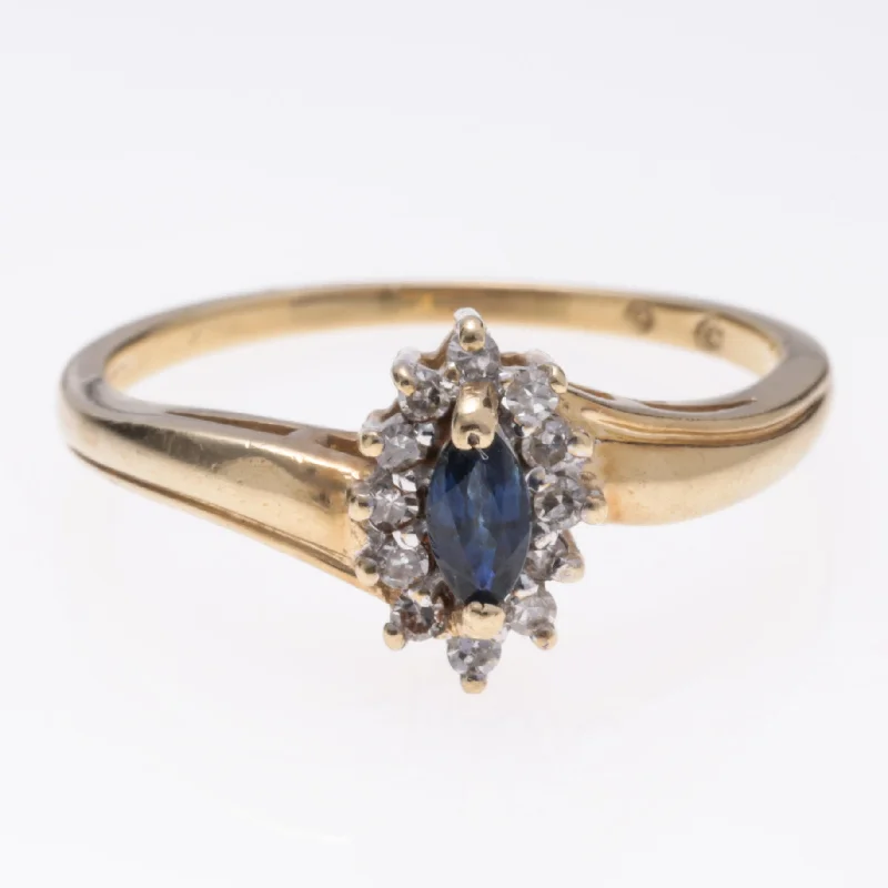 Huge Savings On Premium Jewelry Styles 14k Yellow Gold Sapphire and Diamond Ring | 0.175ct, 0.18ctw | SZ 7.5 Huge Savings On Premium Jewelry Styles 14k Yellow Gold Sapphire and Diamond Ring | 0.175ct, 0.18ctw | SZ 7.5