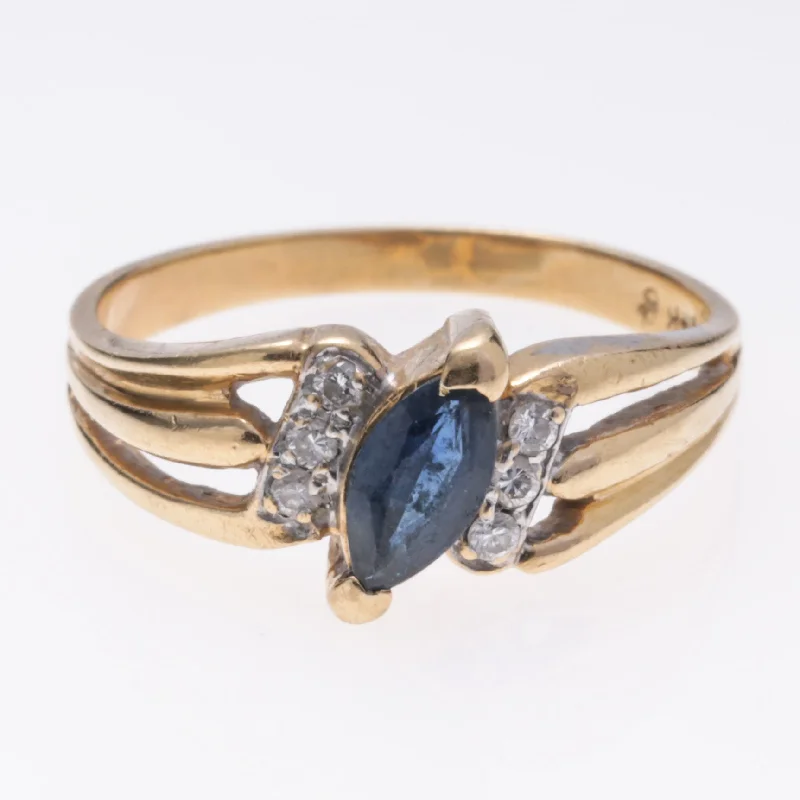 The Perfect Jewelry Piece At The Perfect Discount 14k Yellow Gold Sapphire and Diamond Ring | 0.35ct, 0.09ctw | SZ 5.75 The Perfect Jewelry Piece At The Perfect Discount 14k Yellow Gold Sapphire and Diamond Ring | 0.35ct, 0.09ctw | SZ 5.75