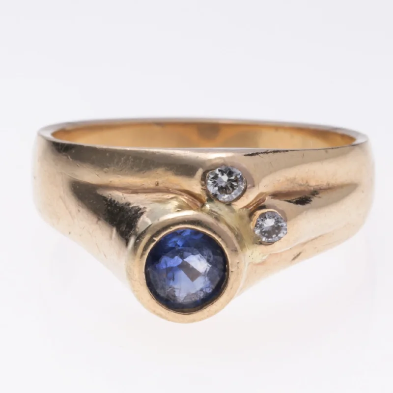 Luxury Jewelry Without The Luxury Price Tag 14k Yellow Gold Sapphire and Diamond Ring | 0.50ct, 0.075ctw | SZ 6.5 Luxury Jewelry Without The Luxury Price Tag 14k Yellow Gold Sapphire and Diamond Ring | 0.50ct, 0.075ctw | SZ 6.5
