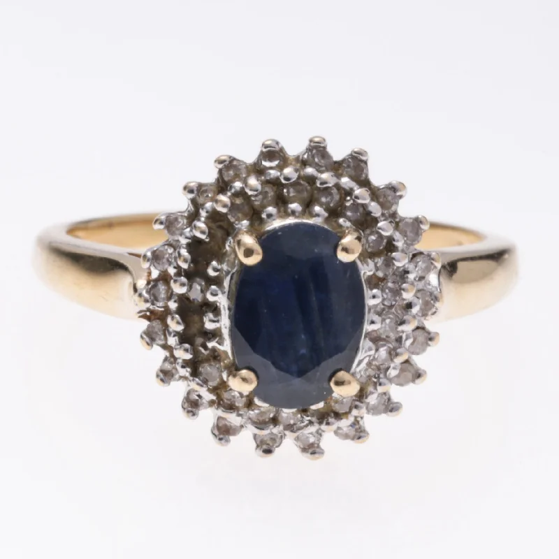 Last Chance To Shop High-End Jewelry At Markdown Prices 14k Yellow Gold Sapphire and Diamond Ring | 0.88ct, 0.22ctw | SZ 5.25 Last Chance To Shop High-End Jewelry At Markdown Prices 14k Yellow Gold Sapphire and Diamond Ring | 0.88ct, 0.22ctw | SZ 5.25