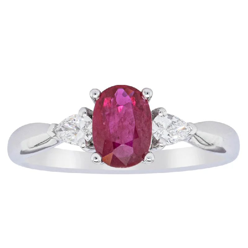 Premium Diamond Jewelry For Unforgettable Moments 18ct White Gold .76ct Ruby & Diamond Ayla Ring Premium Diamond Jewelry For Unforgettable Moments 18ct White Gold .76ct Ruby & Diamond Ayla Ring