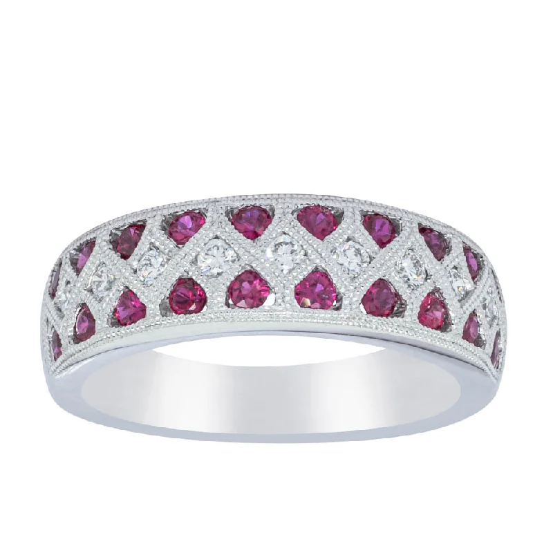 Elegant Jewelry, Exclusive Prices – Shop Now 18ct White Gold Ruby & Diamond Honour Band Elegant Jewelry, Exclusive Prices – Shop Now 18ct White Gold Ruby & Diamond Honour Band