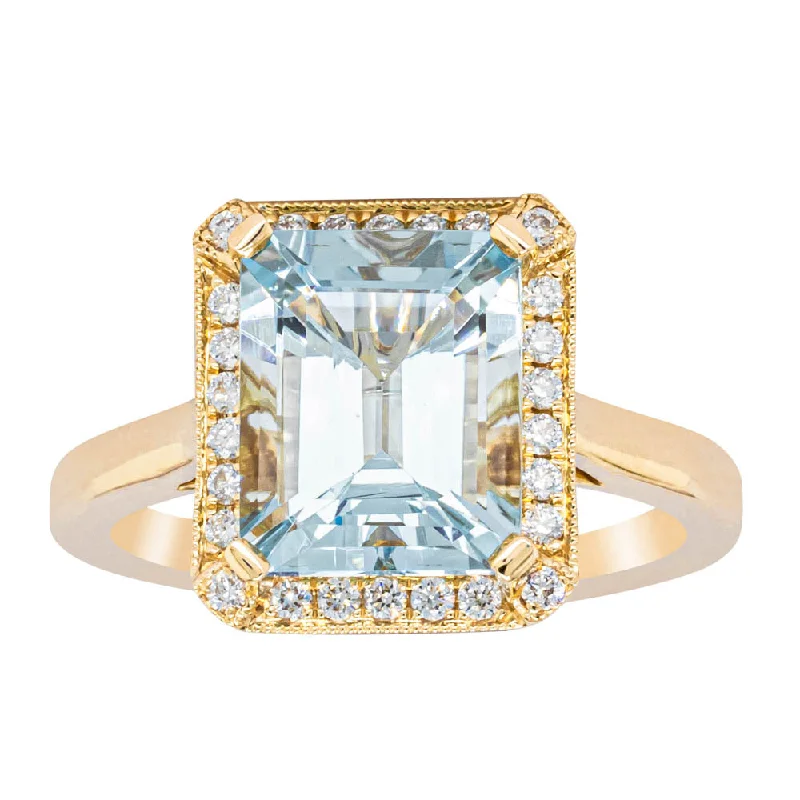 Premium Jewelry At Promotional Prices – Shine Today 18ct Yellow Gold 3.16ct Aquamarine & Diamond Empire Ring Premium Jewelry At Promotional Prices – Shine Today 18ct Yellow Gold 3.16ct Aquamarine & Diamond Empire Ring
