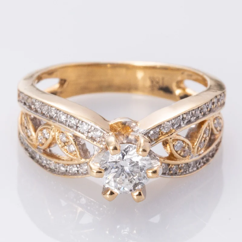 Grab Your Favorite Jewelry At The Lowest Prices 18K Yellow and White Gold Diamond Ring | 0.67ctw | SZ 5.25 | Grab Your Favorite Jewelry At The Lowest Prices 18K Yellow and White Gold Diamond Ring | 0.67ctw | SZ 5.25 |
