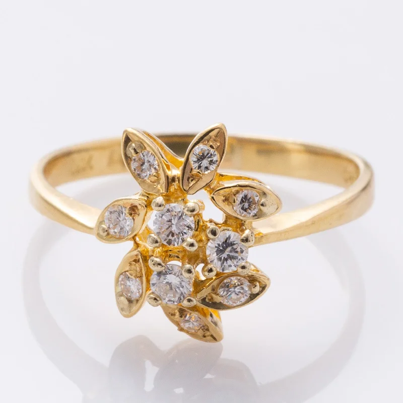 Huge Savings On Timeless Jewelry Collections 18K Yellow Gold Floral Design Diamond Ring | 0.35ctw | SZ 7.75 | Huge Savings On Timeless Jewelry Collections 18K Yellow Gold Floral Design Diamond Ring | 0.35ctw | SZ 7.75 |