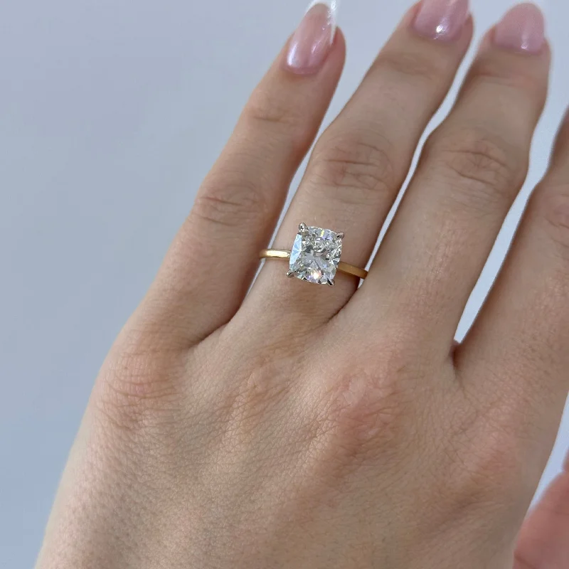 Luxury Jewelry At Unbeatable Discounts 3.01 Carat Lab Cushion Engagement Ring | Engagement Ring Wednesday Luxury Jewelry At Unbeatable Discounts 3.01 Carat Lab Cushion Engagement Ring | Engagement Ring Wednesday
