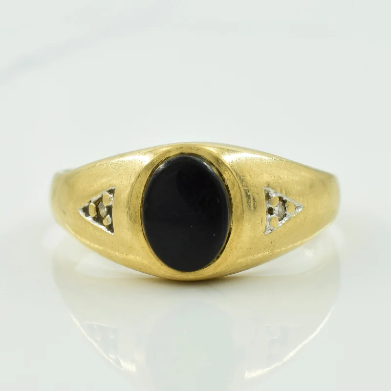 Exclusive Online Discounts On Stylish Jewelry Black Onyx & Diamond Ring | 0.70ct, 0.02ctw | SZ 8.75 | Exclusive Online Discounts On Stylish Jewelry Black Onyx & Diamond Ring | 0.70ct, 0.02ctw | SZ 8.75 |