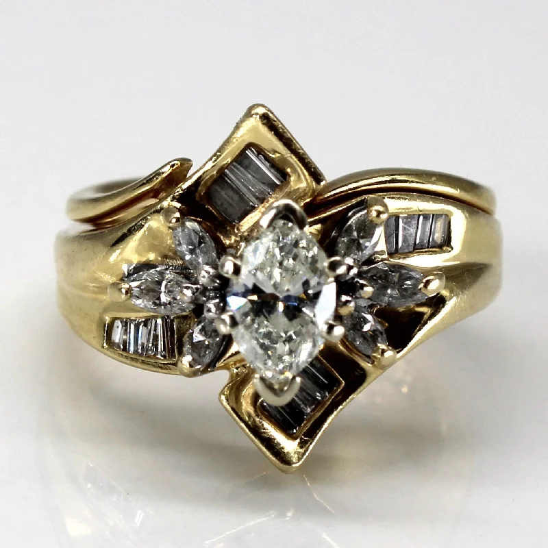 Stunning Jewelry At A Fraction Of The Price Bypass Multi Diamond Gold Ring | 0.70ctw | SZ 5 | Stunning Jewelry At A Fraction Of The Price Bypass Multi Diamond Gold Ring | 0.70ctw | SZ 5 |