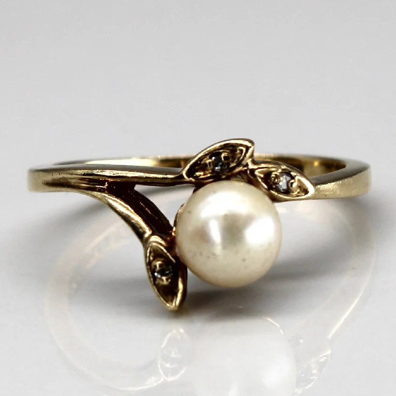 Special Offers On Handcrafted And Designer Jewelry Bypass Pearl & Diamond Ring | 0.02ctw | SZ 5.75 | Special Offers On Handcrafted And Designer Jewelry Bypass Pearl & Diamond Ring | 0.02ctw | SZ 5.75 |