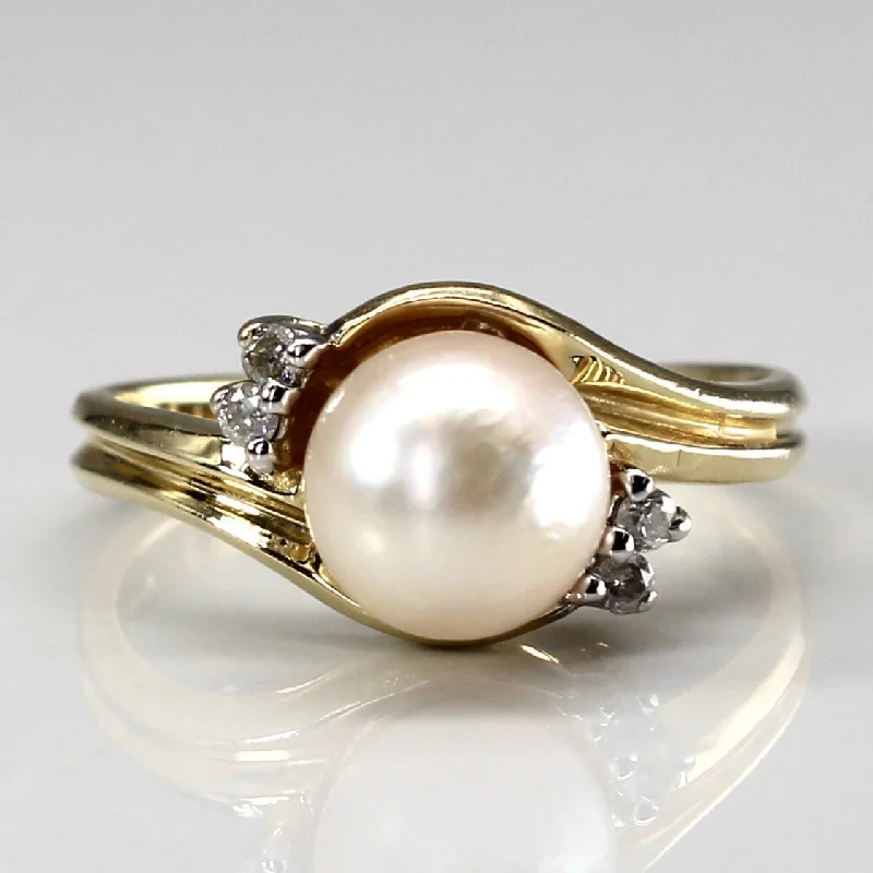 Shop Modern Jewelry Collections With Exclusive Discounts Bypass Pearl & Diamond Ring | 0.04ctw | SZ 5.75 | Shop Modern Jewelry Collections With Exclusive Discounts Bypass Pearl & Diamond Ring | 0.04ctw | SZ 5.75 |