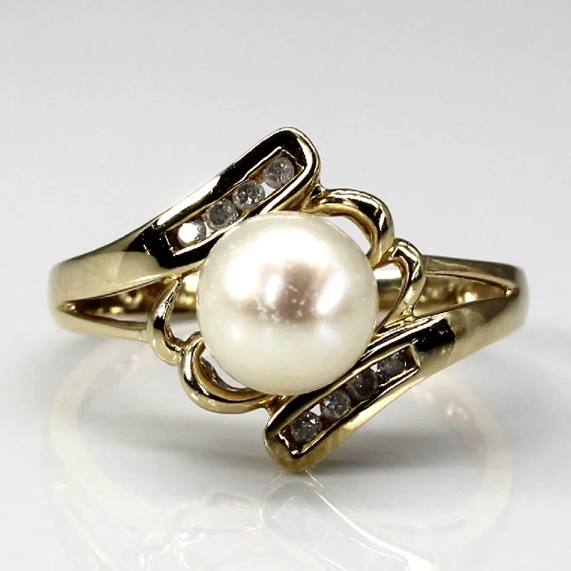 Jewelry Clearance Event – Last Chance For Stunning Deals Bypass Pearl & Diamond Ring | 0.06ctw | SZ 7 | Jewelry Clearance Event – Last Chance For Stunning Deals Bypass Pearl & Diamond Ring | 0.06ctw | SZ 7 |