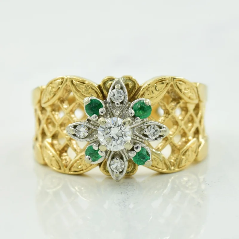 Unique Jewelry Designs Now At Discounted Rates Diamond & Emerald Ring | 0.16ctw, 0.08ctw | SZ 6.75 | Unique Jewelry Designs Now At Discounted Rates Diamond & Emerald Ring | 0.16ctw, 0.08ctw | SZ 6.75 |