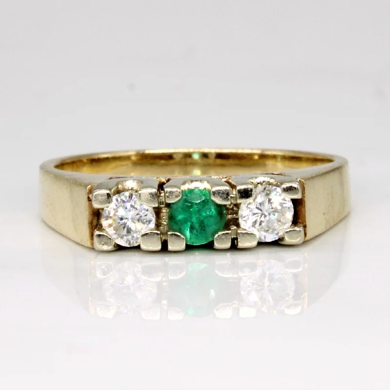 Trending Jewelry Now At Unbeatable Prices Diamond & Emerald Three Stone Ring | 0.23ctw, 0.12ct | SZ 6.75 | Trending Jewelry Now At Unbeatable Prices Diamond & Emerald Three Stone Ring | 0.23ctw, 0.12ct | SZ 6.75 |