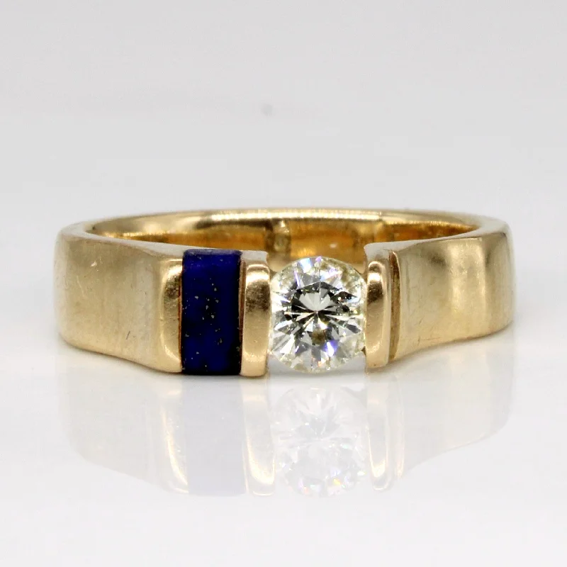 Classic And Modern Jewelry Styles On Sale Diamond & Lapis Lazuli Ring | 0.33ct, 0.10ct | SZ 5.25 | Classic And Modern Jewelry Styles On Sale Diamond & Lapis Lazuli Ring | 0.33ct, 0.10ct | SZ 5.25 |