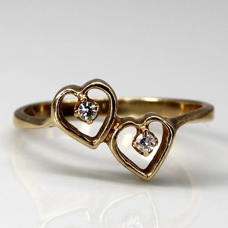 Best Jewelry Sale Prices – Limited-Time Offer Heart Design Bypass Diamond Ring | 0.04ctw | SZ 6 | Best Jewelry Sale Prices – Limited-Time Offer Heart Design Bypass Diamond Ring | 0.04ctw | SZ 6 |