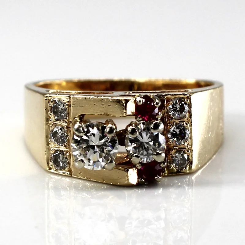 Don't Miss Out – Shop Elegant Jewelry For Less High Set Diamond & Ruby Ring | 0.56ctw | 0.06ctw | SZ 5.5 | Don't Miss Out – Shop Elegant Jewelry For Less High Set Diamond & Ruby Ring | 0.56ctw | 0.06ctw | SZ 5.5 |