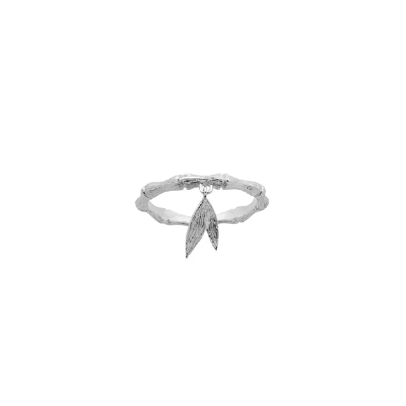 Romantic Heart-Shaped Jewelry For Special Gifts Karen Walker Bamboo Ring - Sterling Silver Romantic Heart-Shaped Jewelry For Special Gifts Karen Walker Bamboo Ring - Sterling Silver