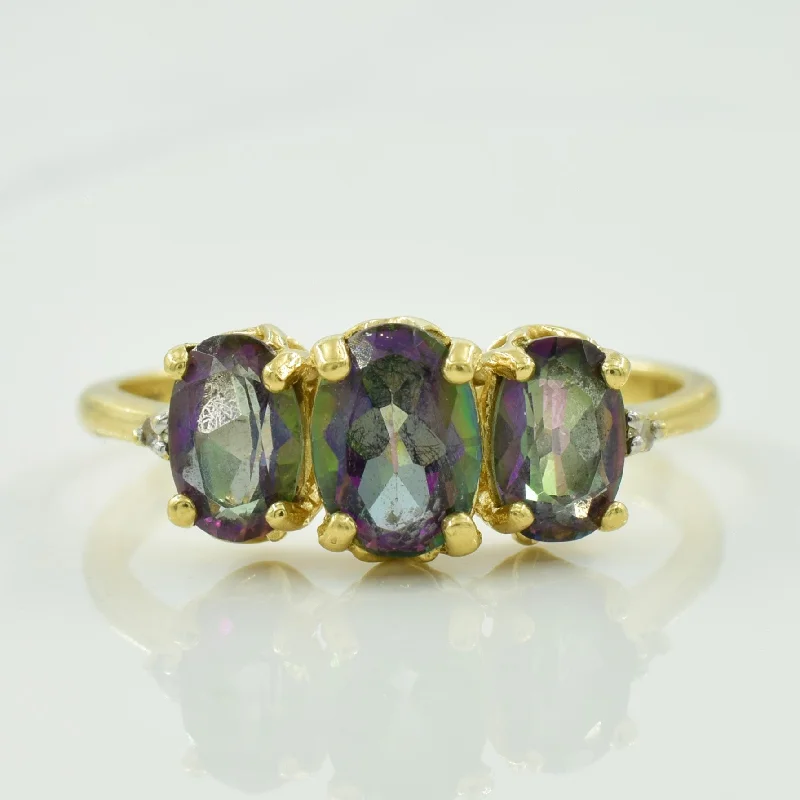 Shop Elegant Jewelry At Unbeatable Prices Mystic Topaz & Diamond Ring | 1.75ctw, 0.01ctw | SZ 8 | Shop Elegant Jewelry At Unbeatable Prices Mystic Topaz & Diamond Ring | 1.75ctw, 0.01ctw | SZ 8 |