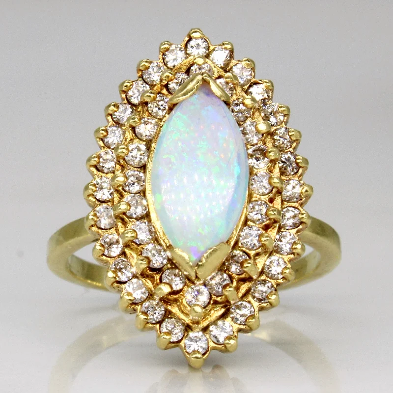 Beautiful Jewelry, Breathtaking Discounts – Hurry In Opal & Diamond Cocktail Ring | 0.50ct, 0.46ctw | SZ 6.5 | Beautiful Jewelry, Breathtaking Discounts – Hurry In Opal & Diamond Cocktail Ring | 0.50ct, 0.46ctw | SZ 6.5 |