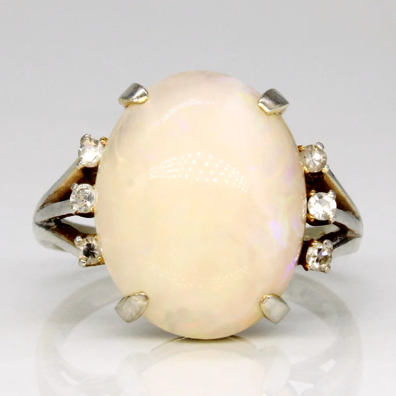 Exclusive Savings On Timeless Jewelry Pieces Opal & Diamond Cocktail Ring | 5.80ct, 0.09ctw | SZ 6.75 | Exclusive Savings On Timeless Jewelry Pieces Opal & Diamond Cocktail Ring | 5.80ct, 0.09ctw | SZ 6.75 |