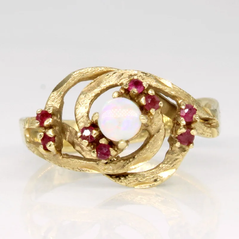 Dazzling Deals On Necklaces, Bracelets, And More Opal & Ruby Ring | 0.14ct, 0.06ctw | SZ 4.5 | Dazzling Deals On Necklaces, Bracelets, And More Opal & Ruby Ring | 0.14ct, 0.06ctw | SZ 4.5 |