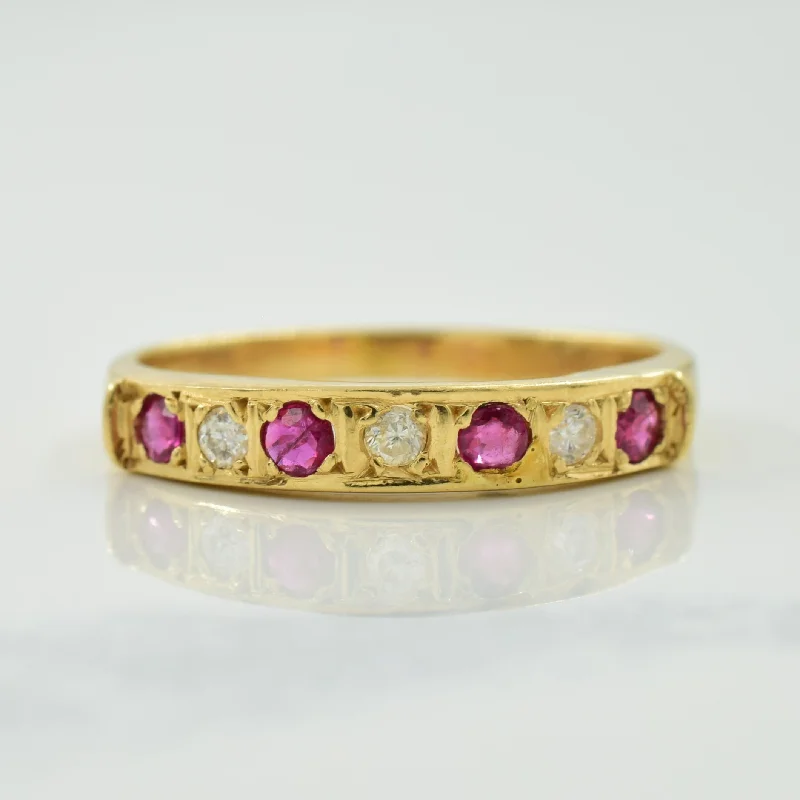 Waterproof Stainless Steel Jewelry For Lasting Beauty Ruby & Diamond Ring | 0.16ctw, 0.06ctw | SZ 4.25 | Waterproof Stainless Steel Jewelry For Lasting Beauty Ruby & Diamond Ring | 0.16ctw, 0.06ctw | SZ 4.25 |