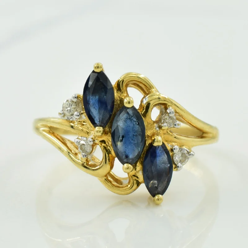 Luxury Jewelry Now At Special Promotional Rates Sapphire & Diamond Bypass Ring | 0.75ctw, 0.06ctw | SZ 5.5 | Luxury Jewelry Now At Special Promotional Rates Sapphire & Diamond Bypass Ring | 0.75ctw, 0.06ctw | SZ 5.5 |