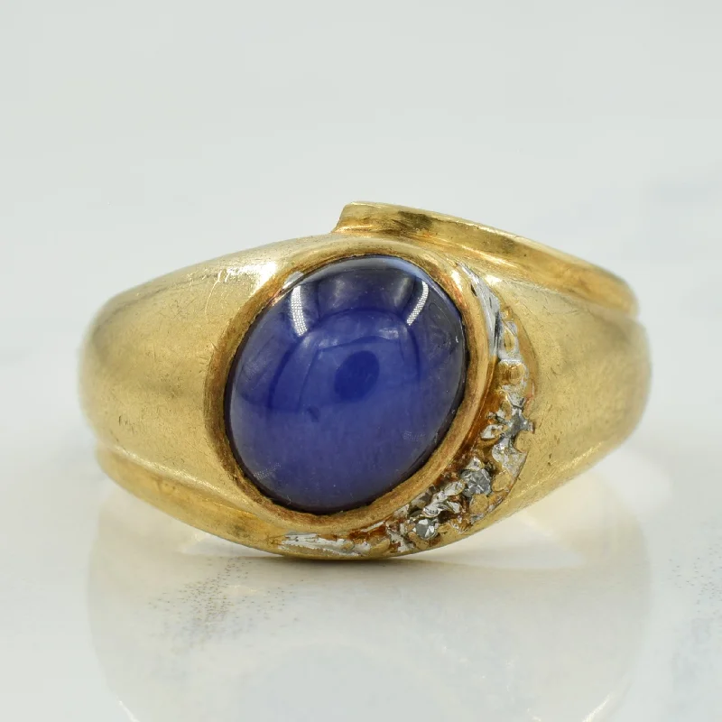 Upgrade Your Collection With Our Limited-Time Jewelry Sale Synthetic Star Sapphire & Diamond Ring | 3.25ct, 0.02ctw | SZ 9.75 | Upgrade Your Collection With Our Limited-Time Jewelry Sale Synthetic Star Sapphire & Diamond Ring | 3.25ct, 0.02ctw | SZ 9.75 |