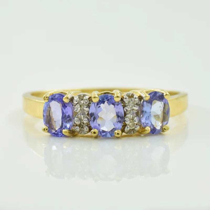 Eco-Friendly Sustainable Jewelry For Conscious Buyers Tanzanite & Diamond Ring | 1.05ctw, 0.03ctw | SZ 9.5 | Eco-Friendly Sustainable Jewelry For Conscious Buyers Tanzanite & Diamond Ring | 1.05ctw, 0.03ctw | SZ 9.5 |