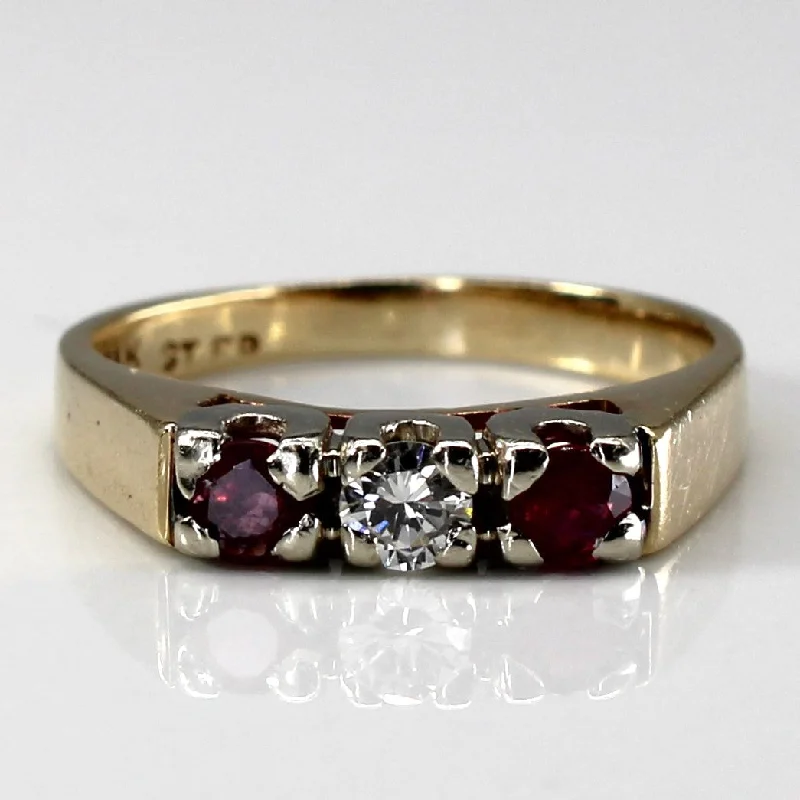 The Jewelry Sale You've Been Waiting For Is Here Three Stone Diamond & Ruby Ring | 0.12ct | 0.20ctw | SZ 5.25 | The Jewelry Sale You've Been Waiting For Is Here Three Stone Diamond & Ruby Ring | 0.12ct | 0.20ctw | SZ 5.25 |