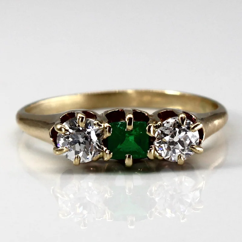 Affordable Glamour – Must-Have Jewelry At Special Rates Three Stone Diamond & Emerald Ring | 0.60ctw | 0.23ct | SZ 8.25 | Affordable Glamour – Must-Have Jewelry At Special Rates Three Stone Diamond & Emerald Ring | 0.60ctw | 0.23ct | SZ 8.25 |