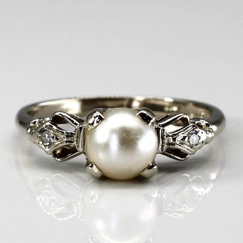 Jewelry Flash Sale – Stylish Designs At Unbeatable Rates Three Stone Pearl & Diamond Ring | 0.02ctw | SZ 6.25 | Jewelry Flash Sale – Stylish Designs At Unbeatable Rates Three Stone Pearl & Diamond Ring | 0.02ctw | SZ 6.25 |